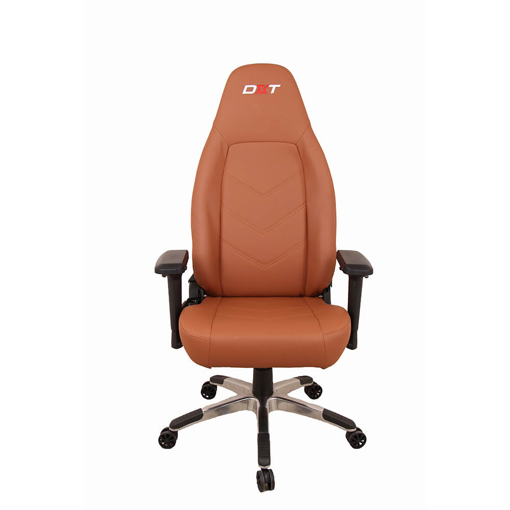 Imagen 2 del producto Silla de oficina DXT reclinable 180°, cuero PU, 150 kg, marrón