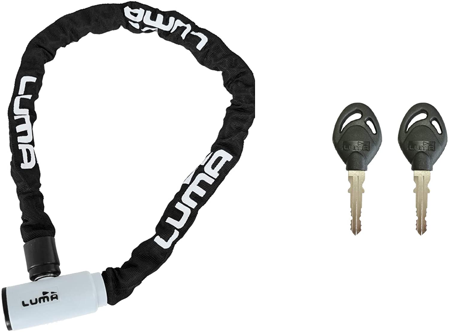 Imagen 2 del producto Cadena Luma Enduro 8, acero templado, funda protectora, diámetro de eslabón de cadena 8mm, longitud 120 cm, llave reversible, incluye 2 llaves,