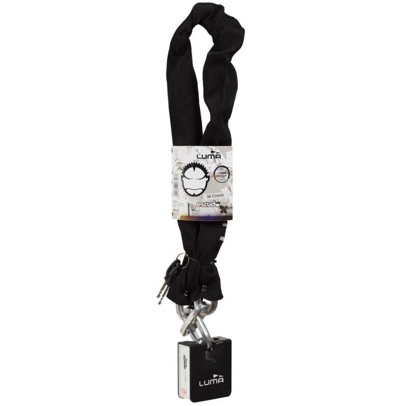 Imagen 2 del producto Cadena antirrobo Luma Escudo 38 acero templado, llave reversible, negro
