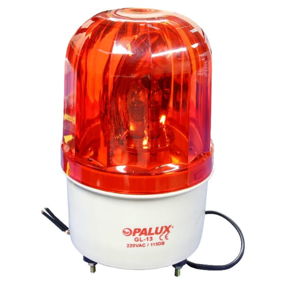 Circulina con sirena Opalux GL-13R 220V, rojo