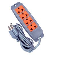 Extensión vulcanizado Opalux 3m, 4 tomas, enchufe trifásico, gris