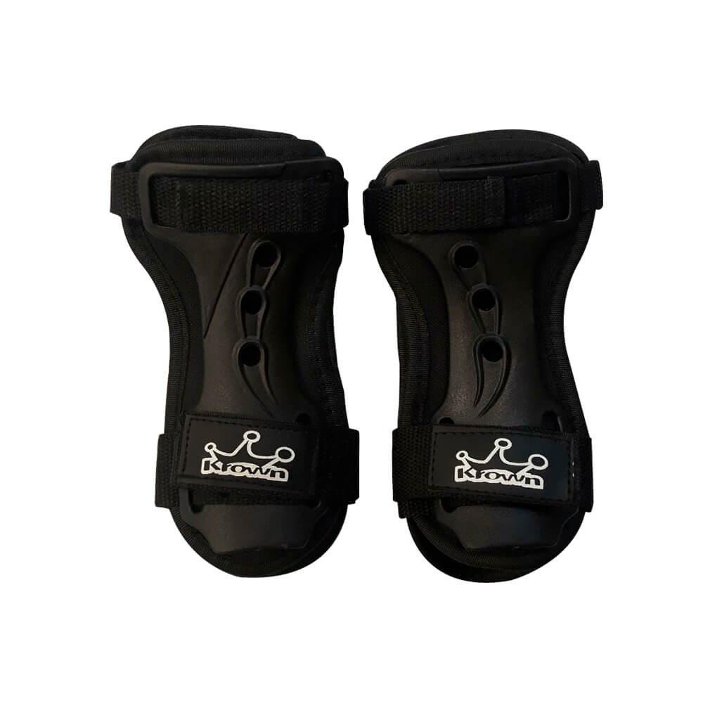 Imagen 2 del producto Set de protección Krown color negro talla L, 2 rodilleras, 2 coderas, 2 muñequeras, tejido mesh transpirable y velcros elásticos, protección de PVC