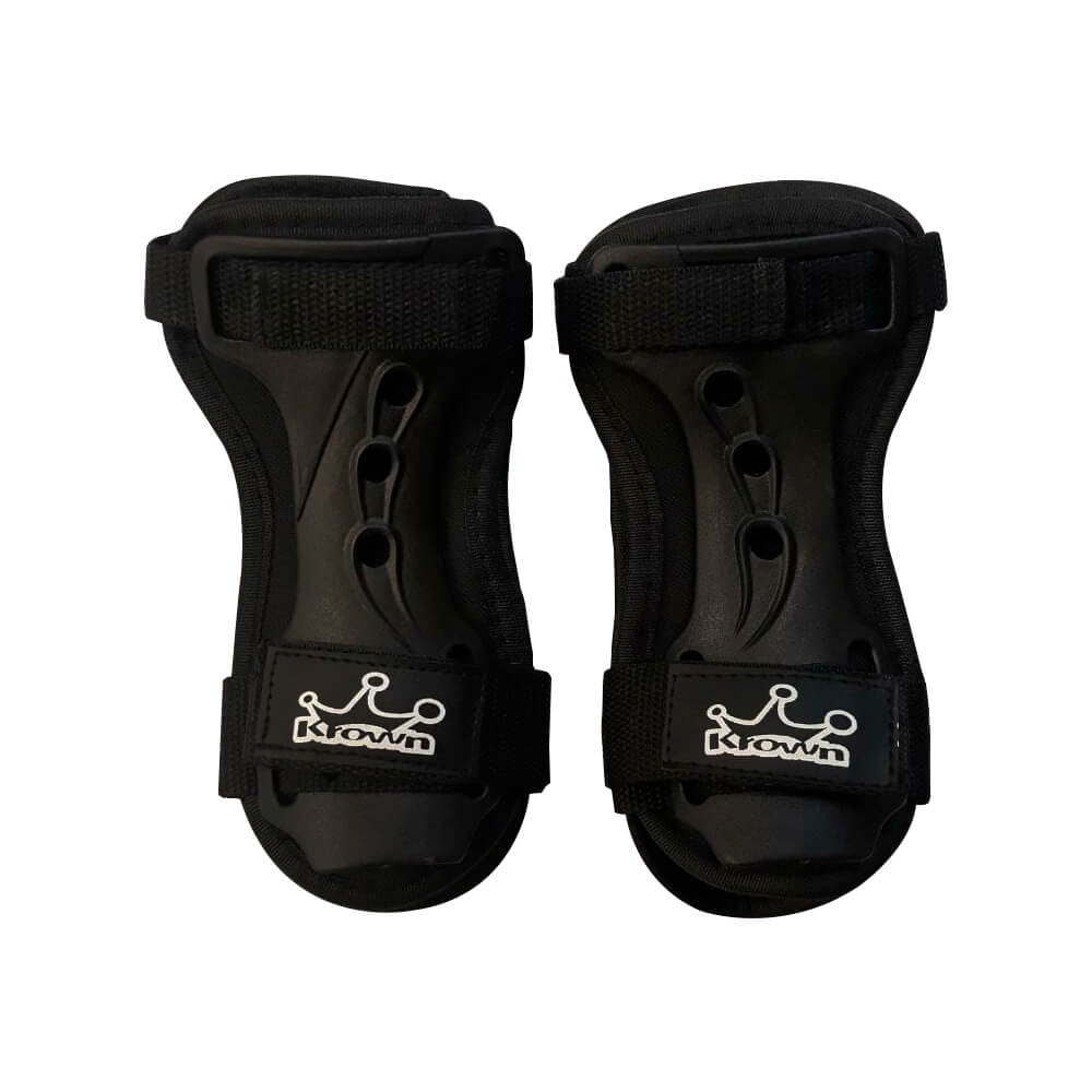 Imagen 2 del producto Set de protección Krown color negro talla XL, 2 rodilleras, 2 coderas, 2 muñequeras, tejido mesh transpirable y velcros elásticos, protección de PVC
