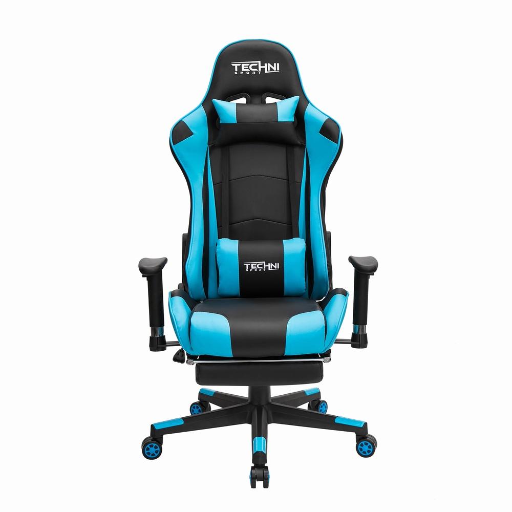 Imagen 2 del producto Silla gamer Technisport gas clase 2, tapiz cuero pu, máx. 120 kg, inclinación 180°, azul y negro