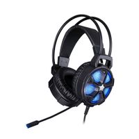 Audífonos gamer HP H400 conexión usb y 3.5 mm, 32 ohm, sensibilidad 96 +/- 3 dB, luz LED, compatible PC y consolas