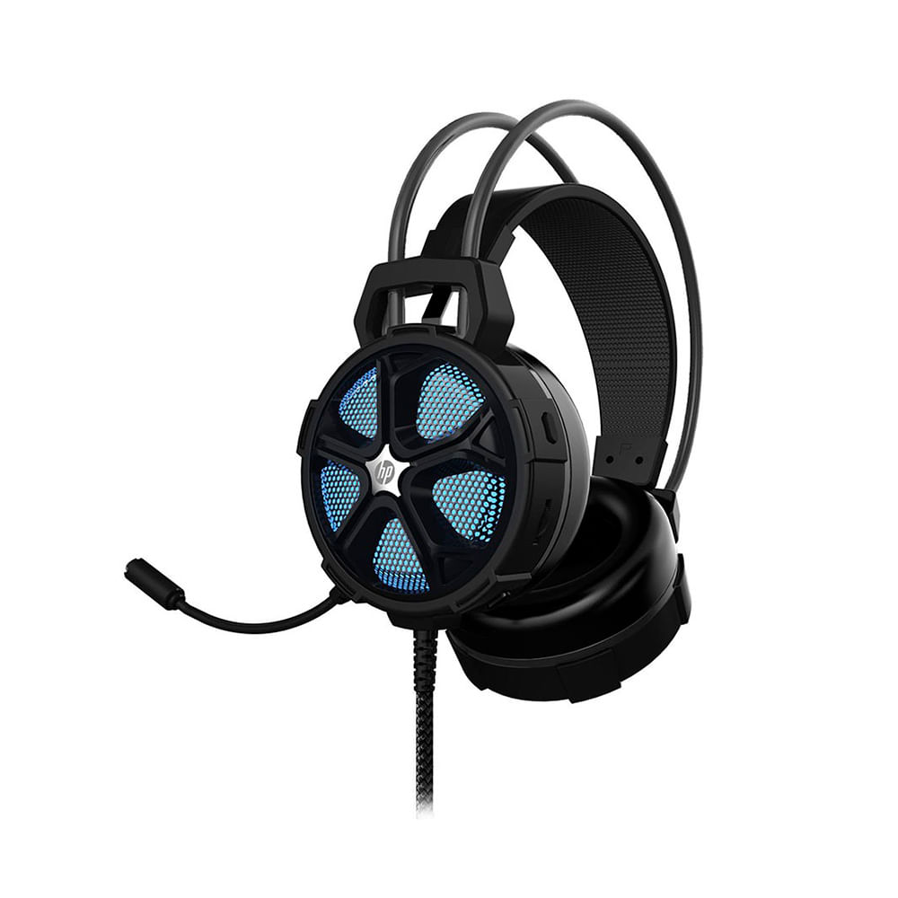 Imagen 2 del producto Audífonos gamer HP H400 conexión usb y 3.5 mm, 32 ohm, sensibilidad 96 +/- 3 dB, luz LED, compatible PC y consolas