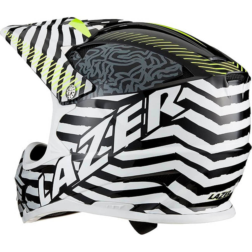 Imagen 2 del producto Casco integral LAZER PHOENIX+ blanco/negro, cierre Double D, 16 vías de ventilación, visera ajustable, acolchado de espesor múltiple, talla M 56-58 cm