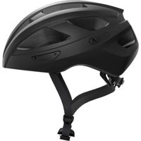 Casco deportivo Macator Velvet Black talla L, núcleo EPS carcasa de policarbonato, 5 entradas y 8 salidas de aire, ajustable tamaño de cabeza 58-62cm