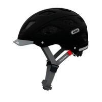 Casco Hyban Core talla M/L color negro, con visera extraíble, luz trasera led, ventilación y acolchado extraíble y lavable, tamaño de cabeza: 56-61 cm