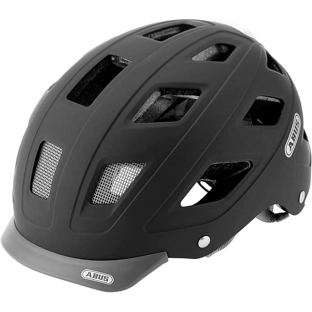Imagen 2 del producto Casco Hyban Core talla M/L color negro, con visera extraíble, luz trasera led, ventilación y acolchado extraíble y lavable, tamaño de cabeza: 56-61 cm