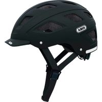 Casco Hyban Velvet Black talla M/L,negro,carcasa dura ABS, rueda de ajuste antideslizante,luz trasera led, visera extraible, tamaño de cabeza 56-61 cm