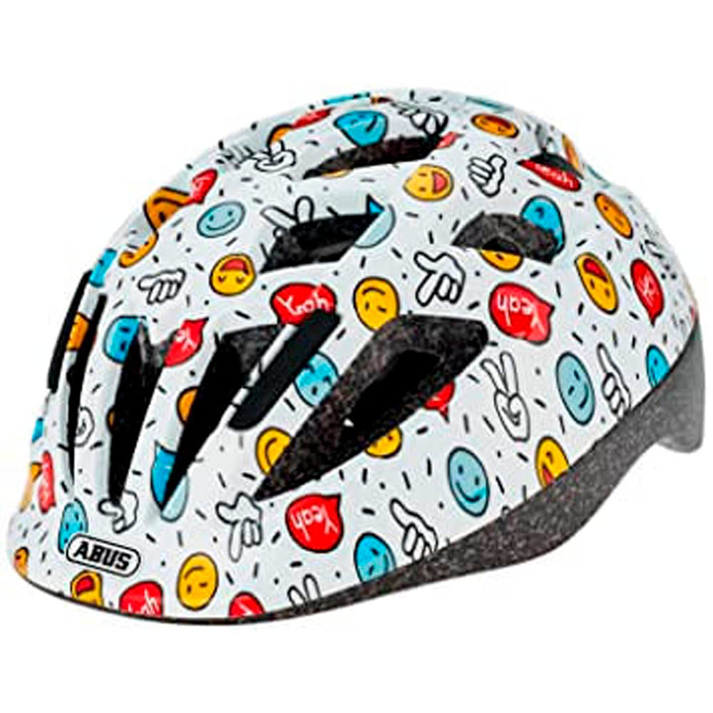 Imagen 2 del producto Casco Smooty 2.0 white Smiley talla M color blanco, Zoom Evo Kids: ajuste preciso, 2 entradas de aire y 12 salidas, tamaño de cabeza: 50-55 cm
