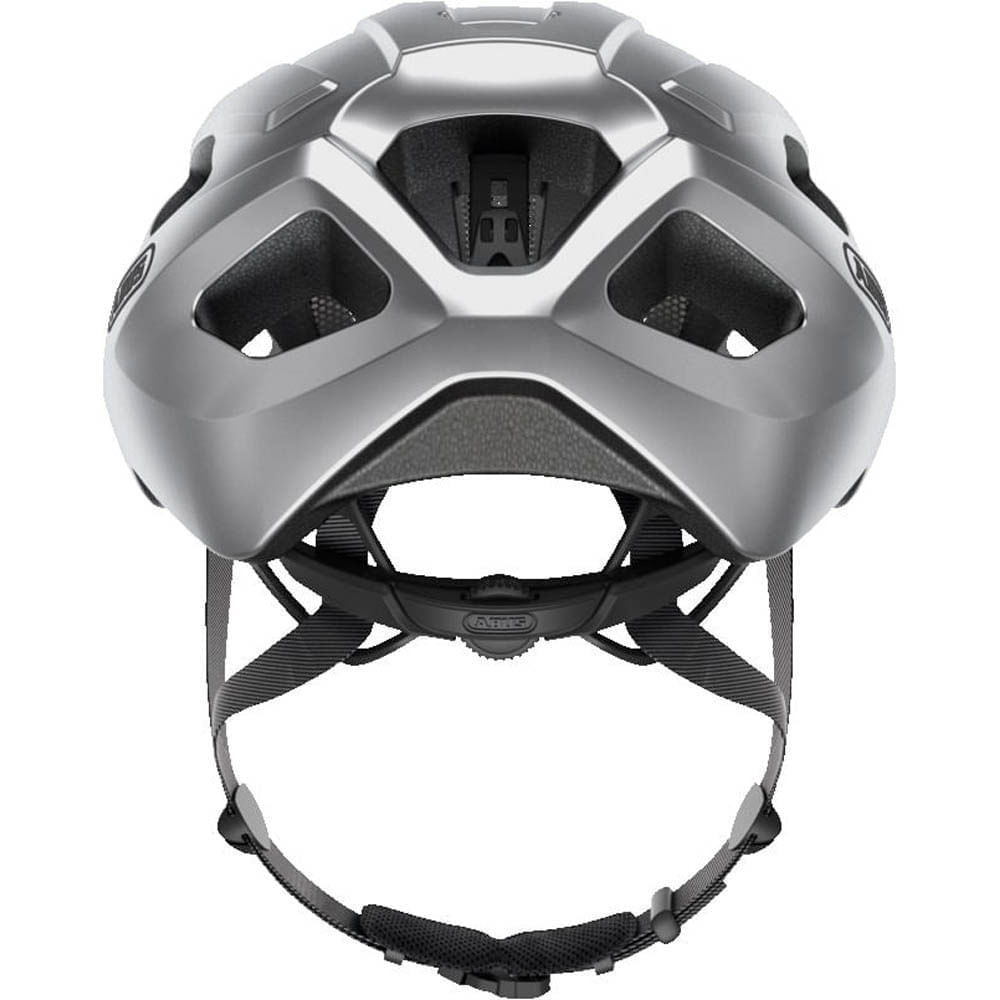 Imagen 2 del producto Casco deportivo Macator Gleam Silver talla M, núcleo EPS carcasa de policarbonato, 5 entradas y 8 salidas de aire,ajustable, tamaño de cabeza 52-58 cm