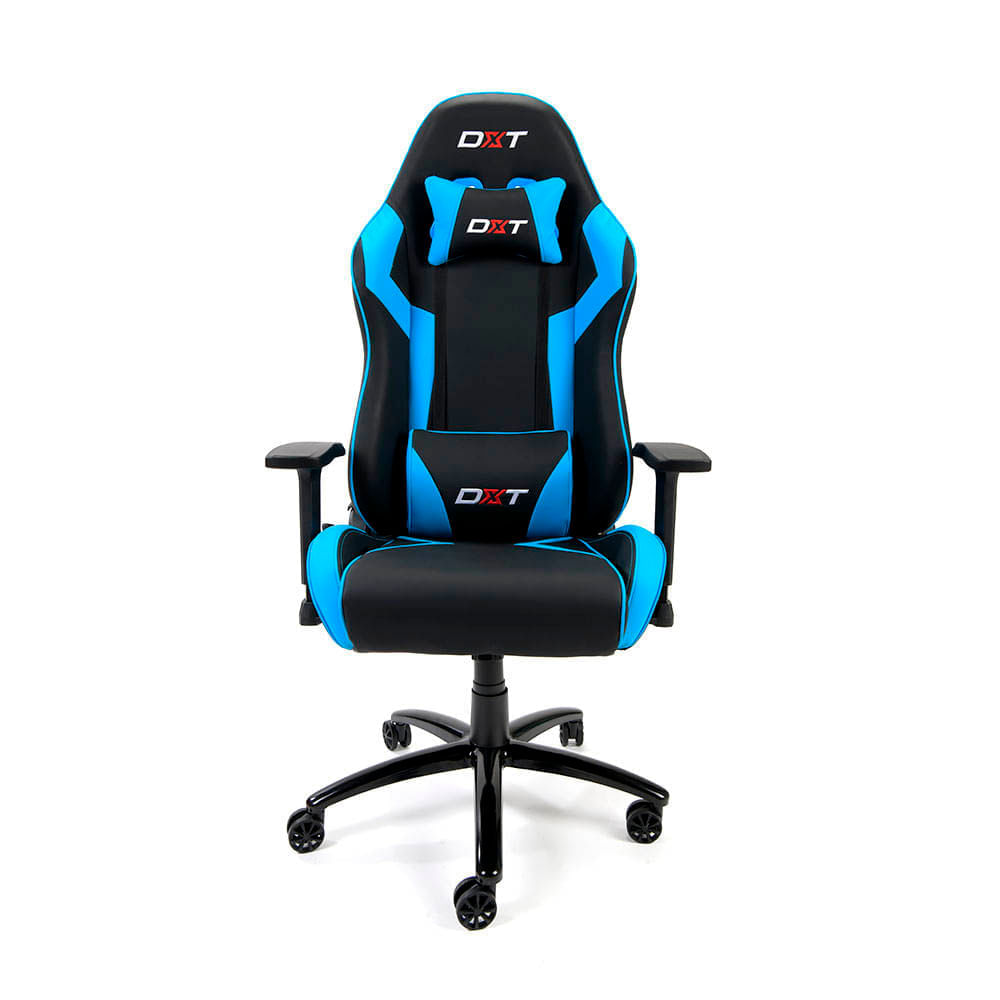 Imagen 2 del producto Silla gamer DXT Knight Blue gas lift clase 4, tapiz cuero pu, máx. 150 kg negro y azul