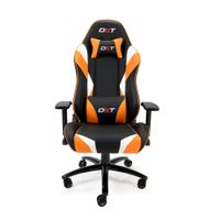 Silla gamer DXT Champion King gas lift clase 4, tapiz cuero pu, máx. 150 kg negro y naranja