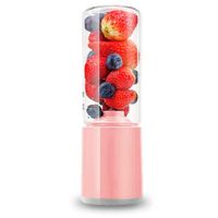 Mini licuadora Westminster vidrio, carga usb, 280 ml, rosado