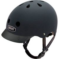 Casco Street talla M color negro, carcasa duradera de ABS moldeado por inyección con espuma EPS y visera desmontable, tamaño de cabeza: 56-60 cm