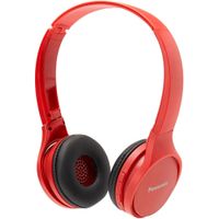 Audífonos bluetooth on ear Panasonic RP-HF410 micrófono incorporado, máx. 24 horas, control de música y llamadas, rojo