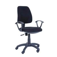 Silla de oficina Proshopper Chicago asiento y respaldar de espuma recubiertos con tela, negro