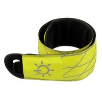 Brazalete led color amarillo neón y rojo, 2 modos de iluminación, batería de litio reemplazable, visibilidad nocturna, para objetos de forma tubular
