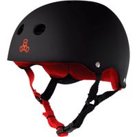 Casco Sweatsaver talla S color negro con rojo, diseño de impacto múltiple, carcasa exterior de ABS con forro Sweatsaver, tamaño de cabeza: 52 - 54 cm