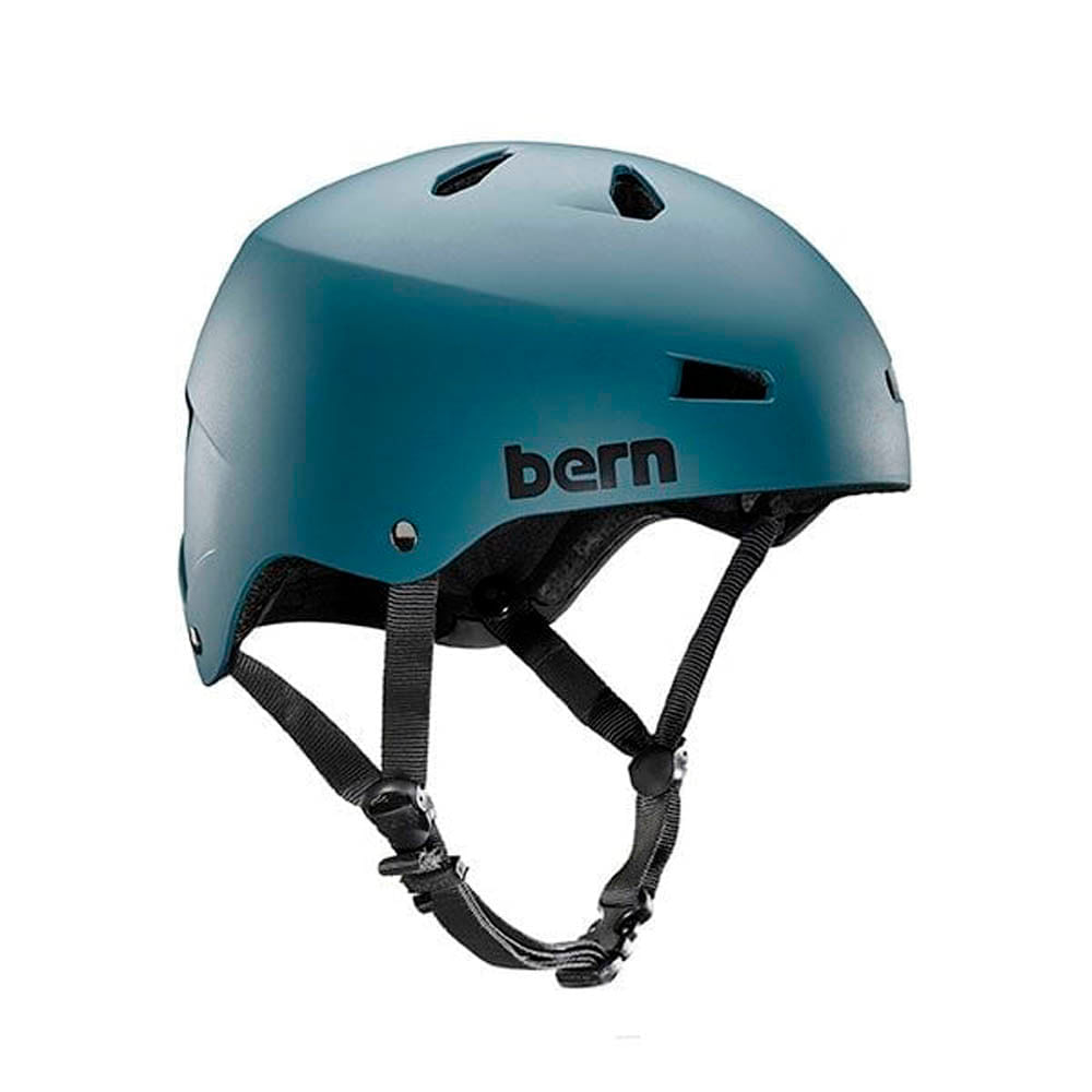 Imagen 2 del producto Casco Macon EPS talla L color verde azulado mate, exterior de ABS, interior de espuma EPS, ligero y duradero, tamaño de cabeza: 57-59 cm