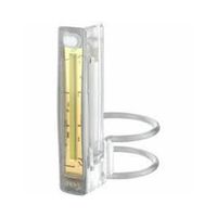 Luz Knog Plus Front Translucent, 40 lúmenes, luz frontal blanca, carcasa transparente, recargable vía USB, fácil de usar por sus ligas y clip, 5 modos