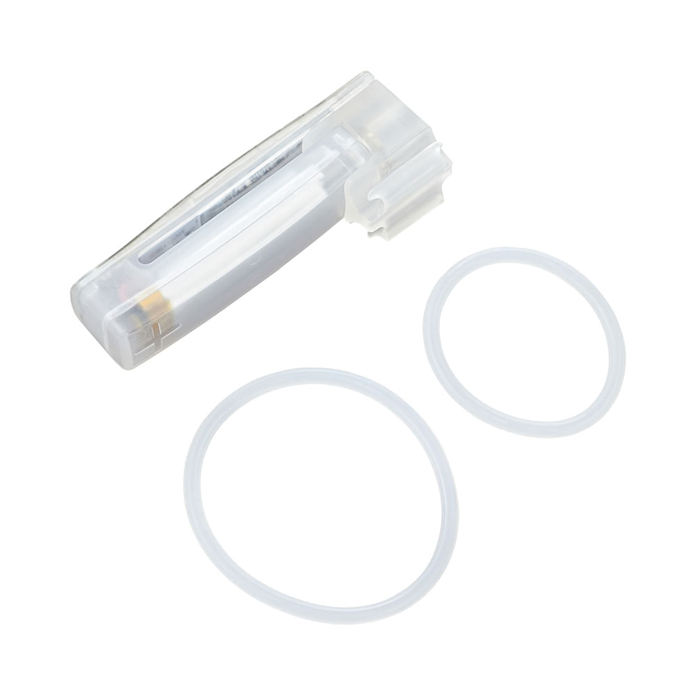 Imagen 2 del producto Luz Knog Plus Front Translucent, 40 lúmenes, luz frontal blanca, carcasa transparente, recargable vía USB, fácil de usar por sus ligas y clip, 5 modos