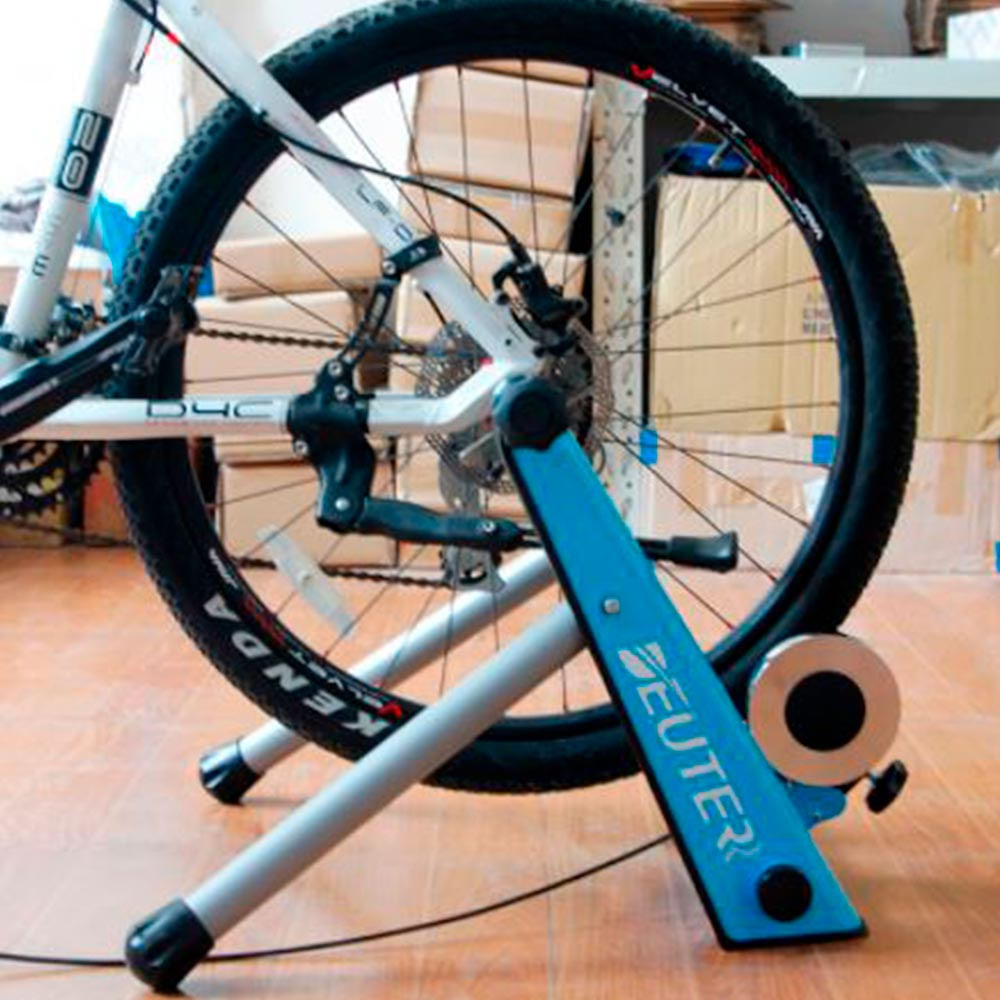 Imagen 2 del producto Soporte Trainer de Entrenamiento FIjo Deuter para bicicleta, aluminio, para bicicletas entre 26"" y 28"", color azul, peso 9kg, dimensiones 54.5x43x40cm