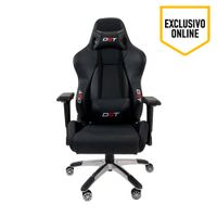 Silla gamer DXT Carbon Fiber Black gas lift clase 4, tapiz cuero pu, máx. 150 kg negro