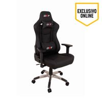 Silla de oficina DXT reclinable 180°, cuero PU, 150 kg, negro
