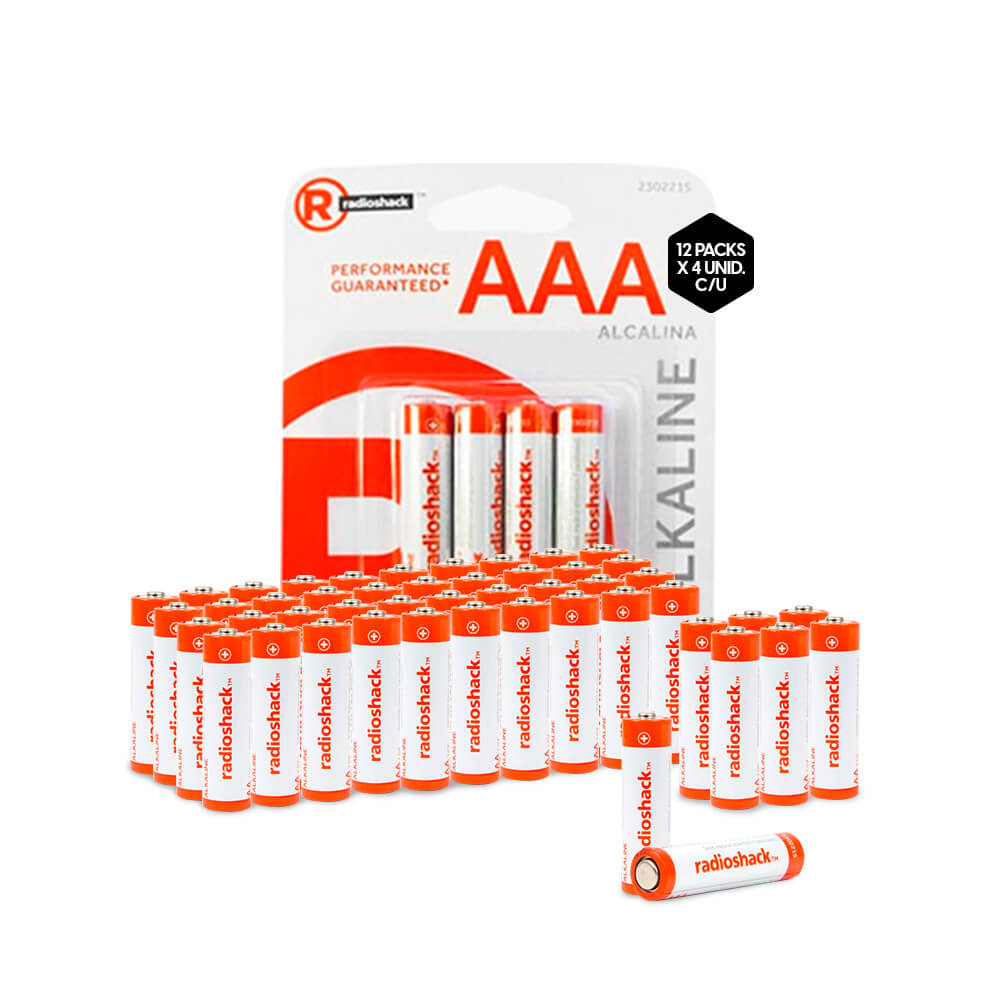 Imagen 1 del producto Pilas alcalinas Radioshack AAA x48