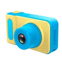 Cámara digital de juguete Aobaisen celeste y amarillo