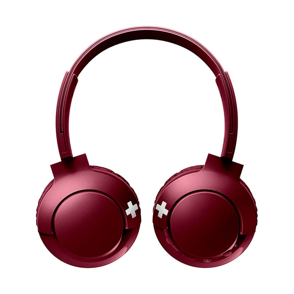 Imagen 2 del producto Audífonos bluetooth on ear Philips Bass+ micrófono incorporado, máx. 12 horas, control de música y llamadas, rojo