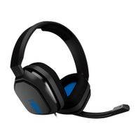 Audífonos gamer Astro A10 conexión 3.5 mm, 32 ohm, compatible con PC y consolas, gris y azul