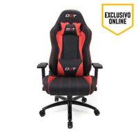 Silla gamer DXT Knight gas lift clase 4, tapiz cuero pu, máx. 150 kg rojo
