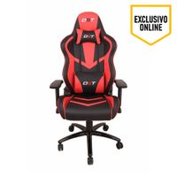 Silla gamer DXT Racing gas lift clase 4, tapiz cuero pu, máx. 150 kg rojo