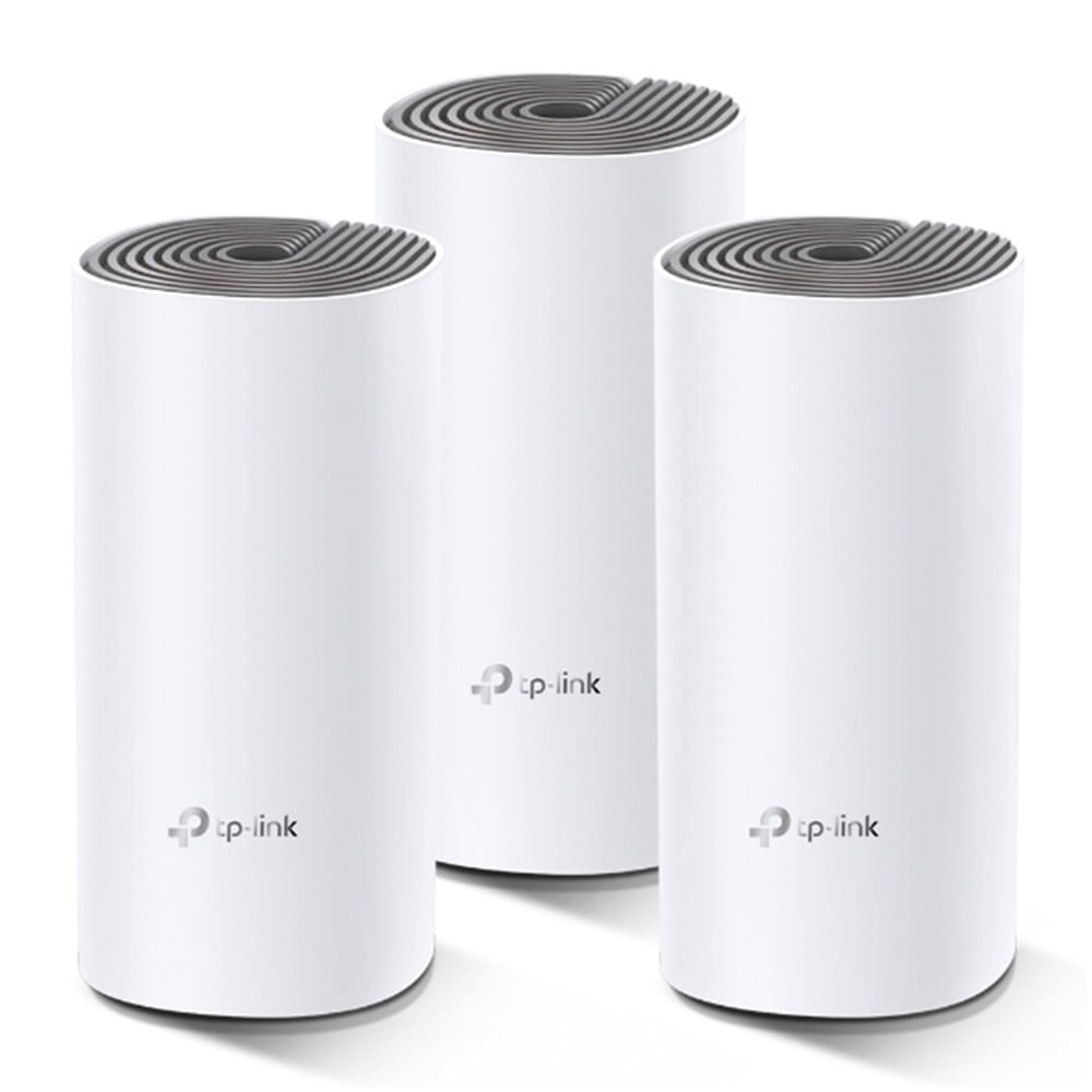 Sistema Wifi Mesh TP-Link Deco E4-3 Ac1200, doble banda, router y acces point, pack x 3