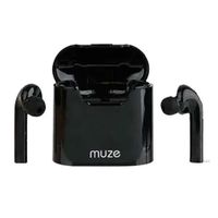 Audífonos bluetooth True Wireless Muze almohadillas de silicona, máx. 1.5 horas, negro