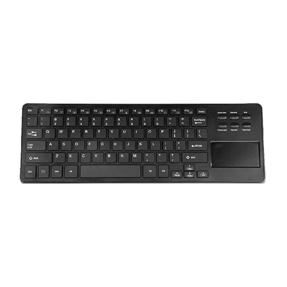 Teclado inalámbrico Coolbox Teraware touch pad, membrana, bluetooth, 6 teclas especiales, compatible smart TV, usa pilas, negro