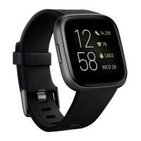 Smartwatch Fitbit Versa 2 resistente al agua, máx. 6 días, 1.4"", negro