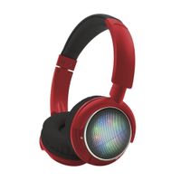 Audífonos bluetooth on ear Izuum micrófono incorporado, máx. 10 horas, control de música y llamadas, rojo