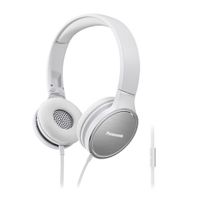 Audífonos on ear con micrófono Panasonic HF500ME almohadillas acolchadas, conector 3.5 mm, control de llamadas, blanco