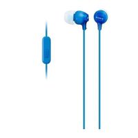 Audífonos in ear con micrófono Sony MDR-EX15AP almohadillas de silicona, conector 3.5 mm, control de llamadas, azul