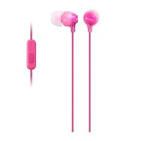 Audífonos in ear con micrófono Sony MDR-EX15AP almohadillas de silicona, conector 3.5 mm, control de llamadas, rosa