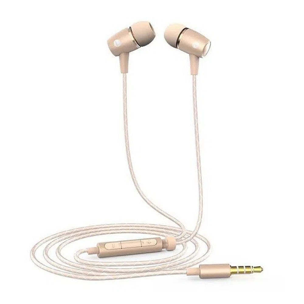 Audífonos in ear con micrófono Huawei AM12 Plus conector 3.5 mm, control de música y llamadas,dorado