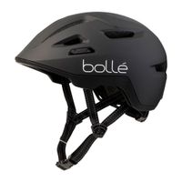 Casco Bollé Stance Matte Black talla L, tiras reflectantes, malla integrada, sistema Click-to-FitTM, ajuste fácil y preciso, tamaño de cabeza 59-62 cm