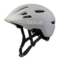 Casco Bollé Stance Matte Grey talla L, tiras reflectantes, malla integrada, sistema Click-to-FitTM, ajuste fácil y preciso, tamaño de cabeza 59-62 cm