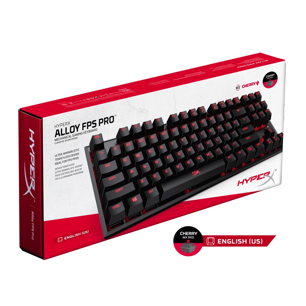 Imagen 2 del producto Teclado gamer alámbrico Hyperx Alloy FPS Pro, conexión USB, mecánico, cherry mx red english