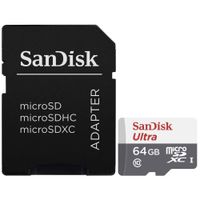 Micro SDXC con adaptador Sandisk Clase 10 64GB 80MB/s